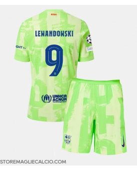 Barcelona Robert Lewandowski #9 Maglia Gara Terza Repliche 2024-25 Bambino